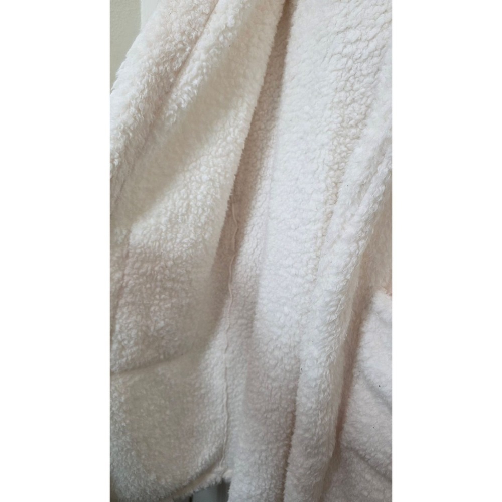 Pottery Barn Teen Teddy Bear Ivory Hooded Sherpa Belted Bathrobe Pockets Size S - Picture 6 of 8